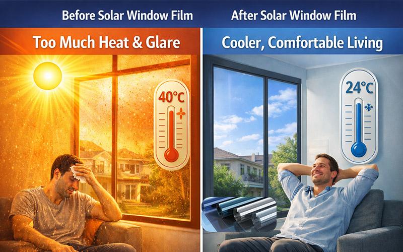 Beat the Heat: How Solar Control Window Films Reduce AC Costs & Solar Glare